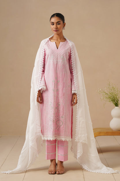 Linen with Lases and Dori Work