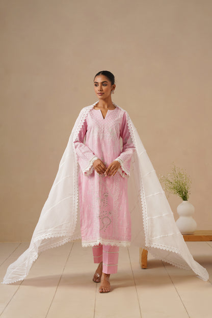 Linen with Lases and Dori Work