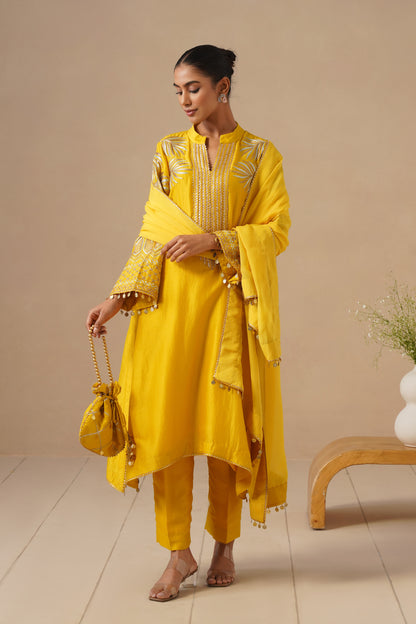 Russian Silk Fabric Embroidered and Pants