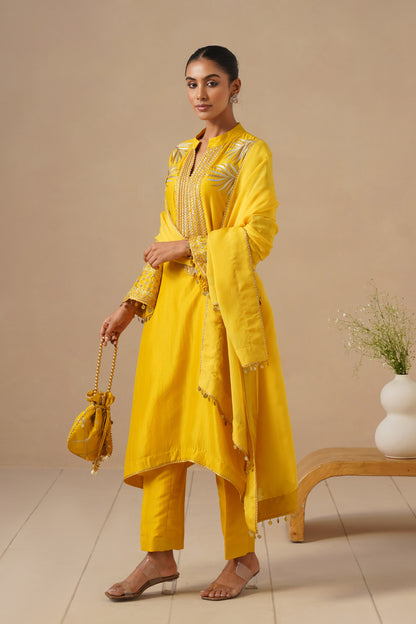 Russian Silk Fabric Embroidered and Pants