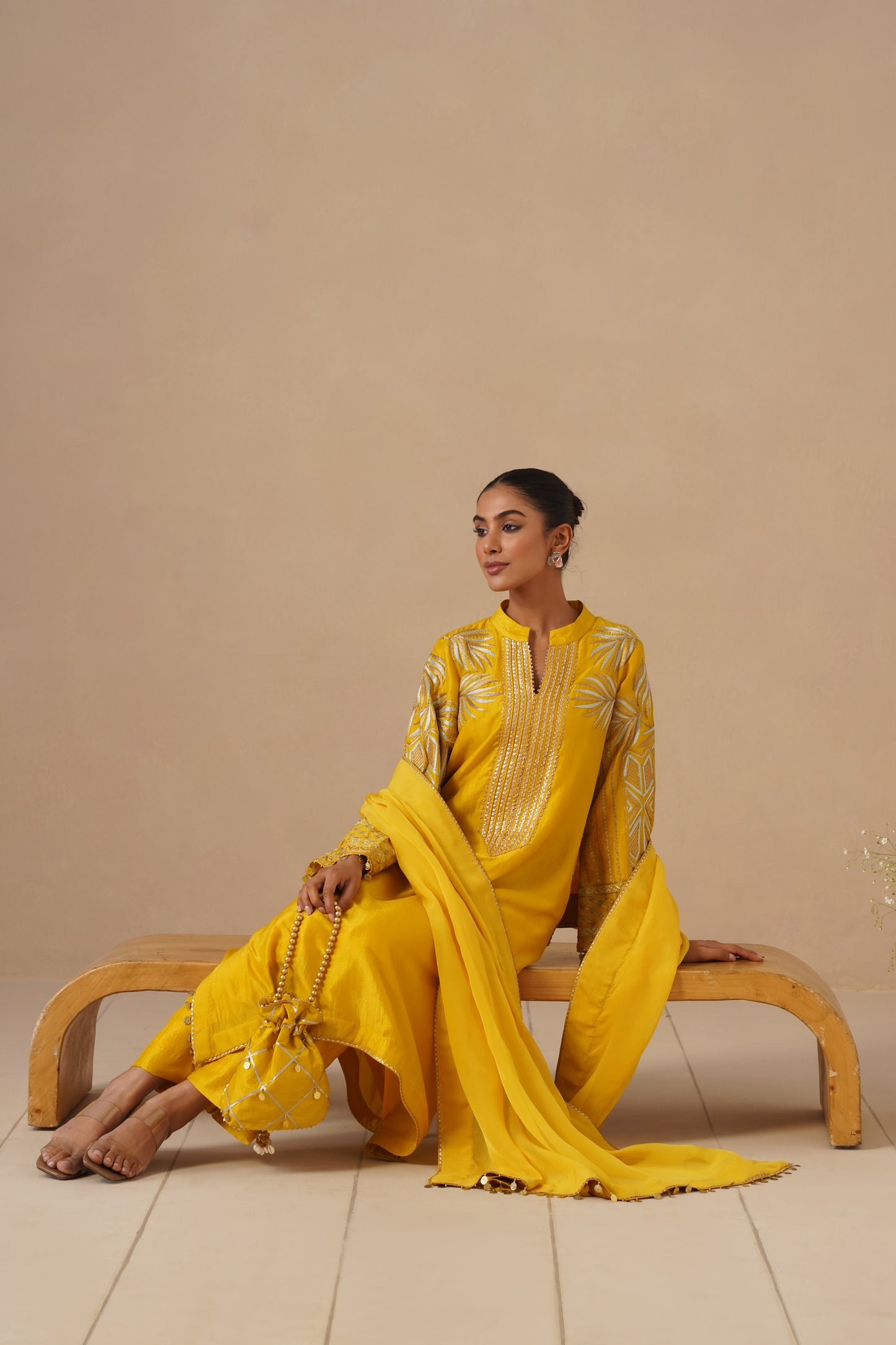 Russian Silk Fabric Embroidered and Pants