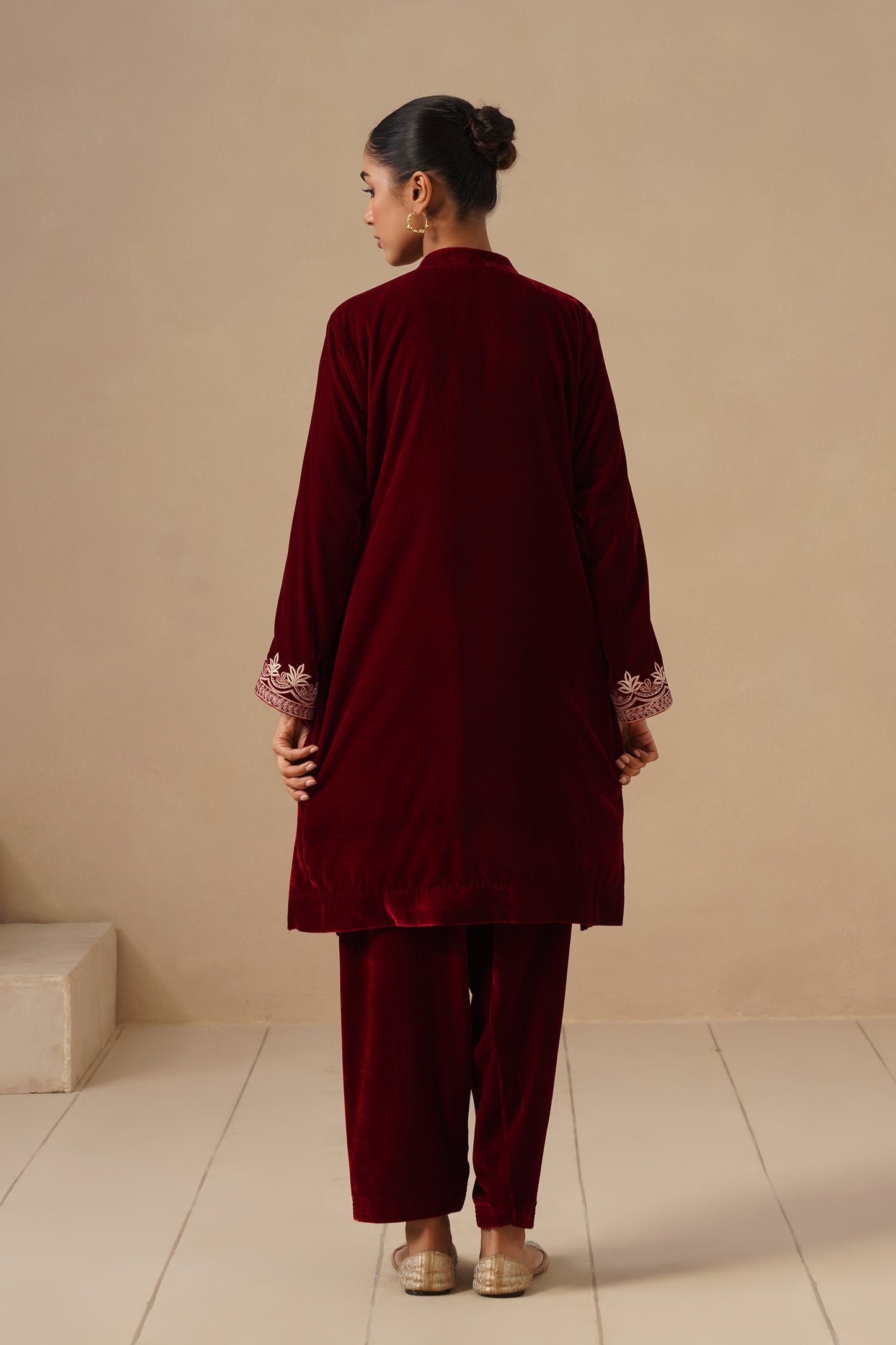 Velvet with Embroidered with Pakistani Salwar