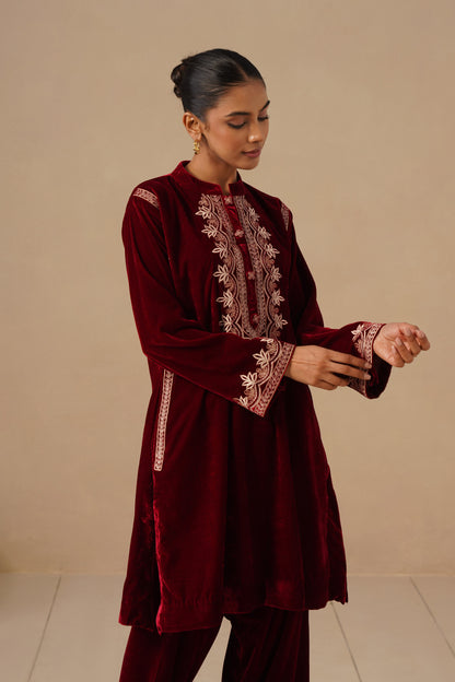 Velvet with Embroidered with Pakistani Salwar