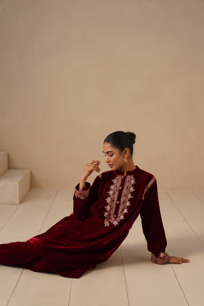 Velvet with Embroidered with Pakistani Salwar