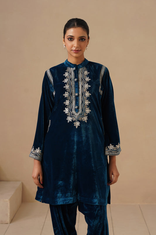 Velvet with Embroidered with Pakistani Salwar