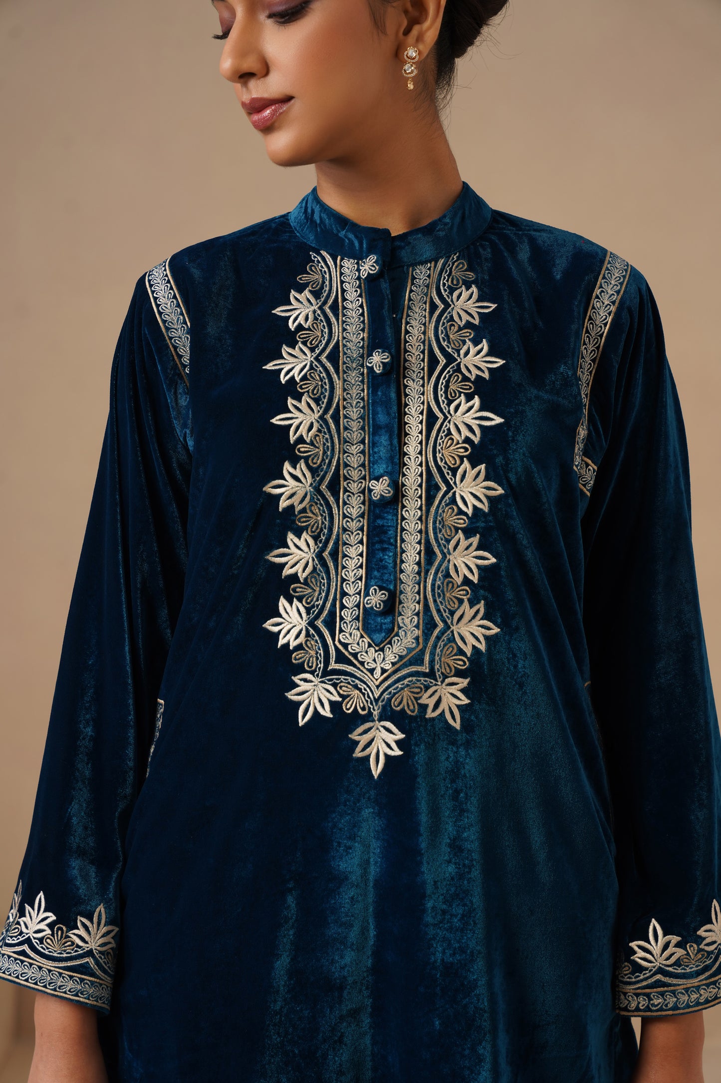 Velvet with Embroidered with Pakistani Salwar