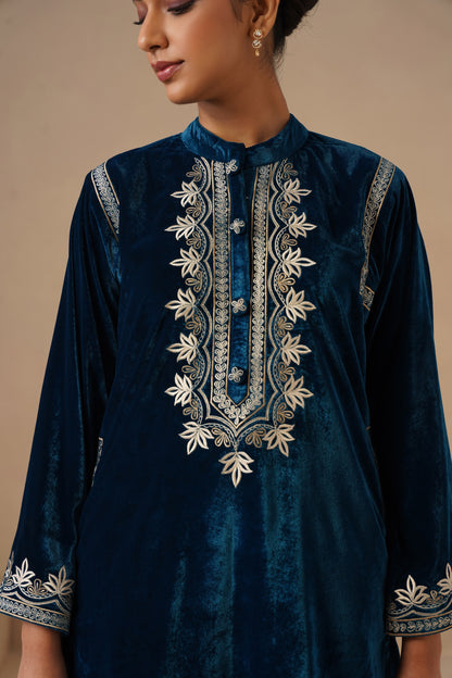 Velvet with Embroidered with Pakistani Salwar