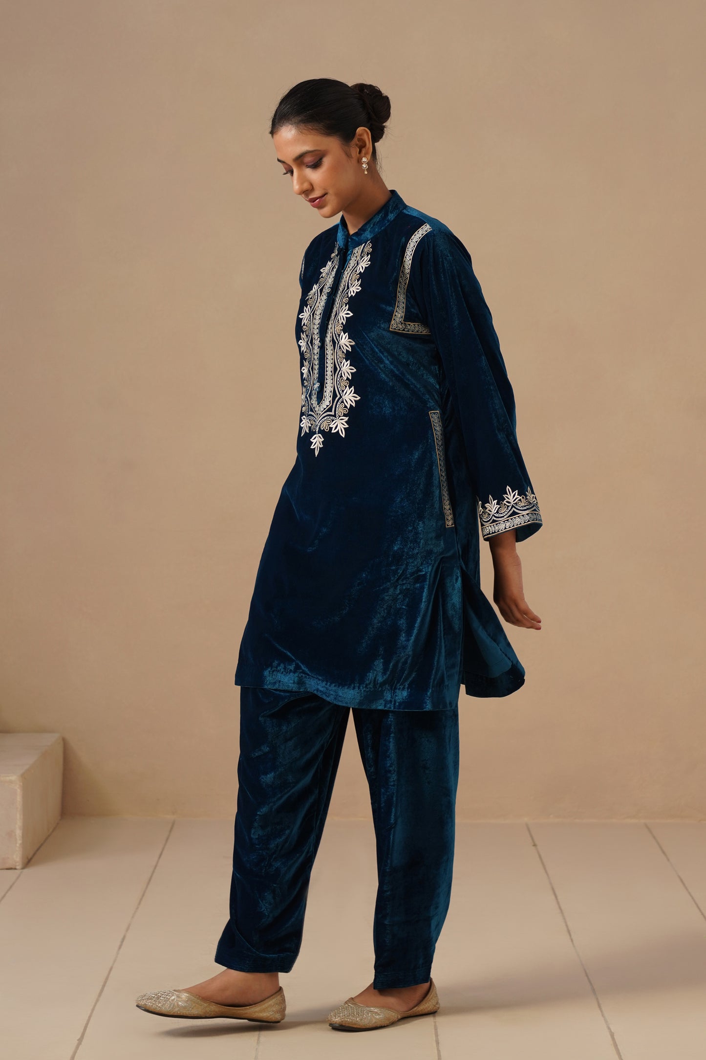 Velvet with Embroidered with Pakistani Salwar
