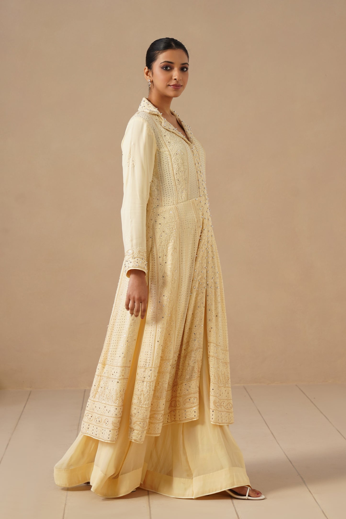 Lucknawi Long Anarkali With Sharara