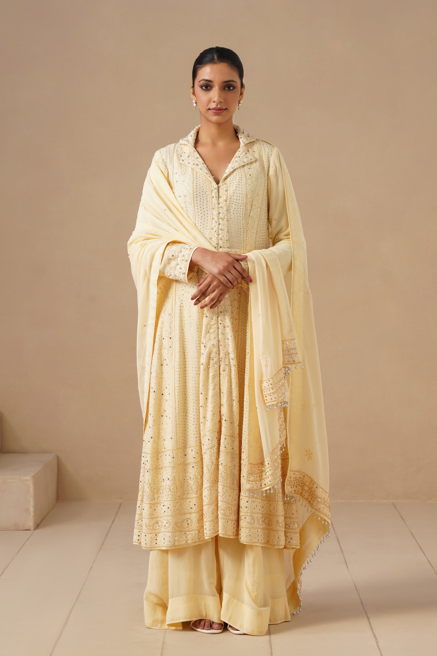 Lucknawi Long Anarkali With Sharara