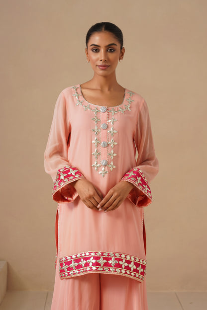Georgette Sharara with Gota work (Potli Optional)