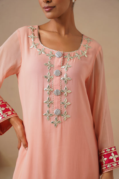 Georgette Sharara with Gota work (Potli Optional)