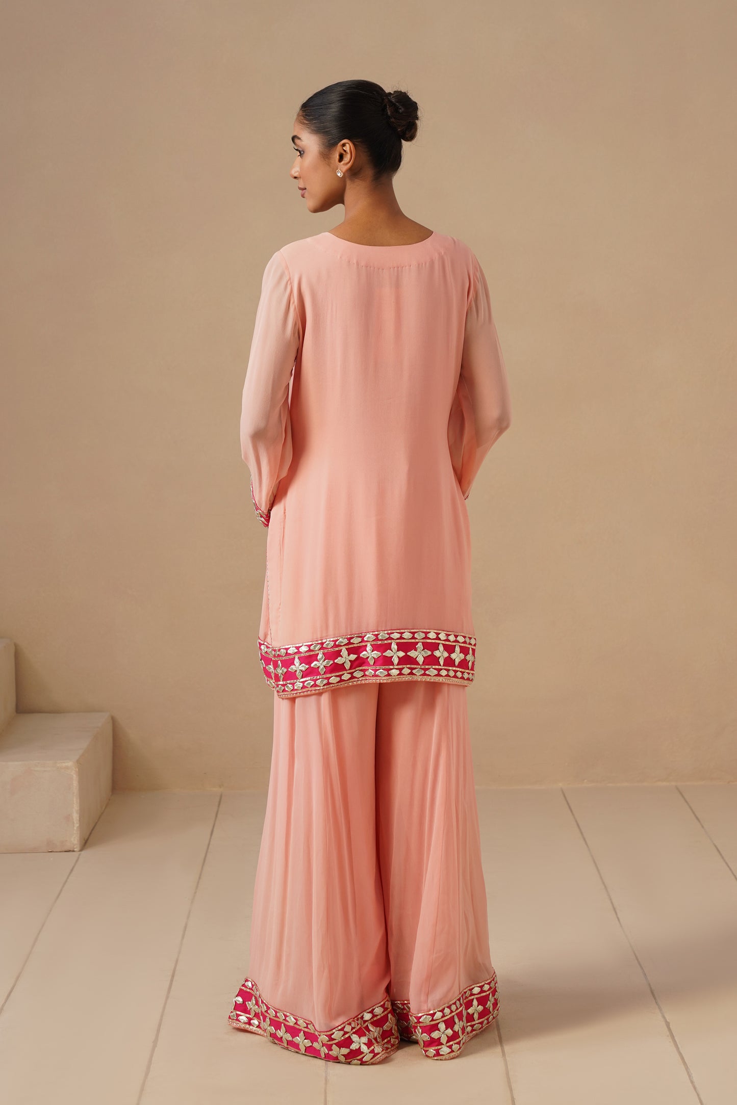 Georgette Sharara with Gota work (Potli Optional)