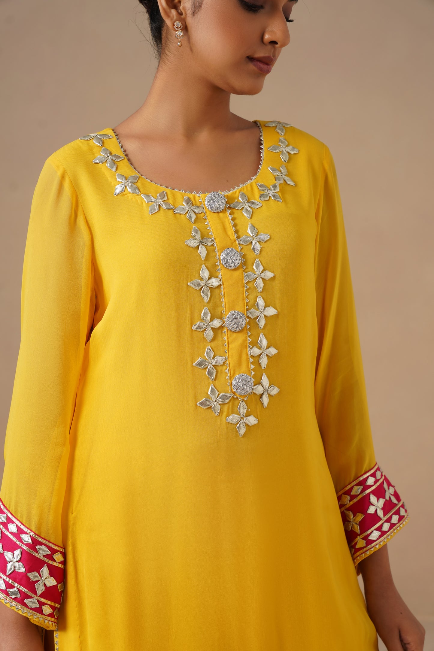 Georgette Sharara with Gota work (Potli Optional)