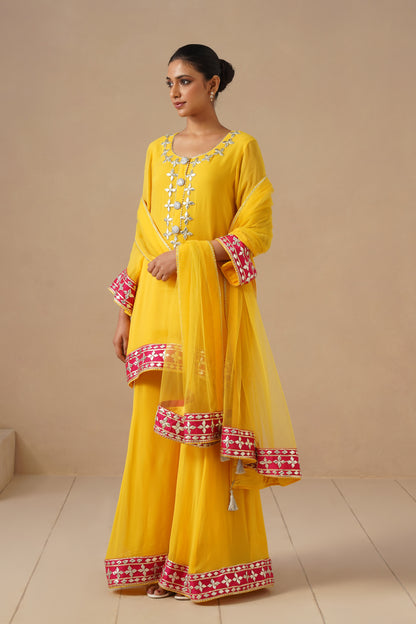 Georgette Sharara with Gota work (Potli Optional)
