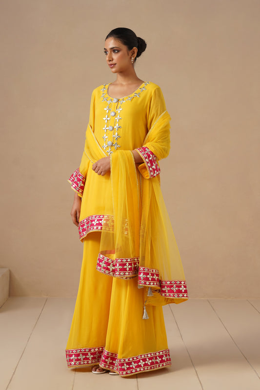 Georgette Sharara with Gota work (Potli Optional)