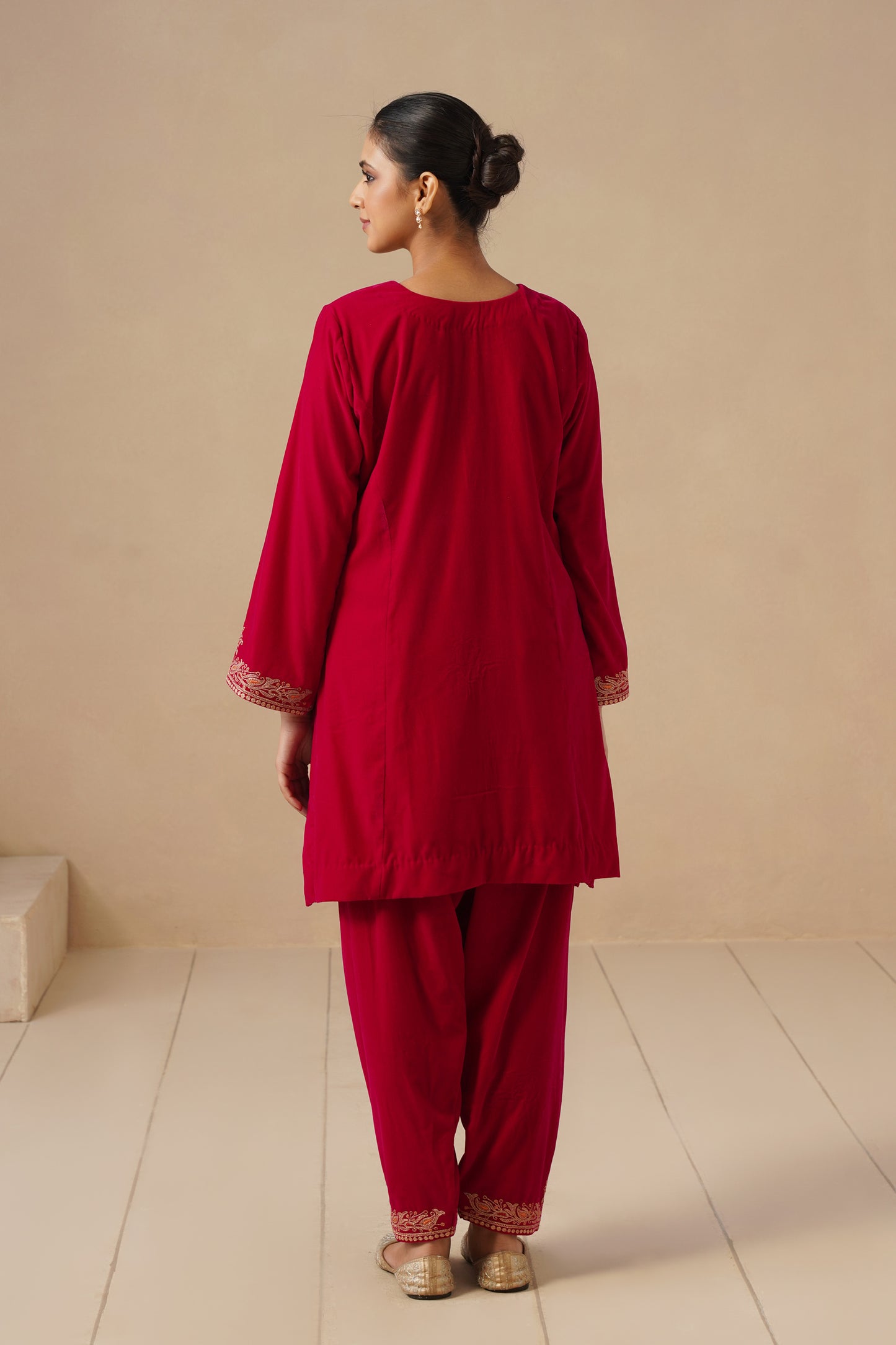 Velvet with Embroidered with Pakistani Salwar