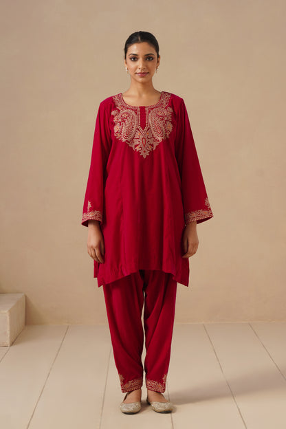 Velvet with Embroidered with Pakistani Salwar