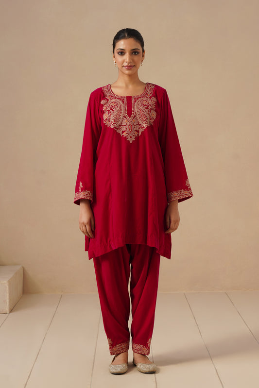 Velvet with Embroidered with Pakistani Salwar
