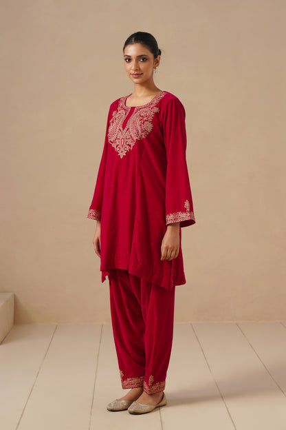 Velvet with Embroidered with Pakistani Salwar