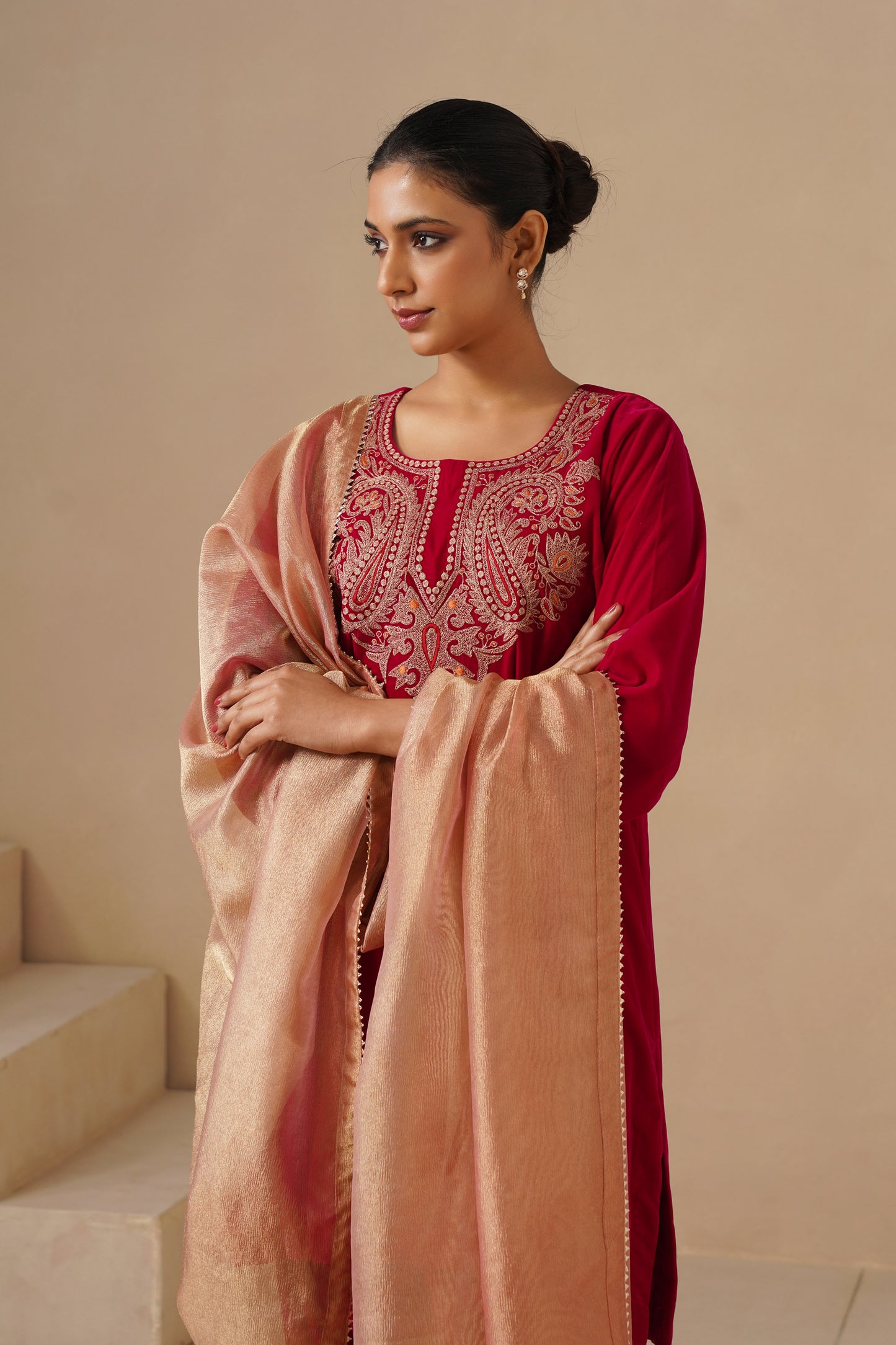 Velvet with Embroidered with Pakistani Salwar