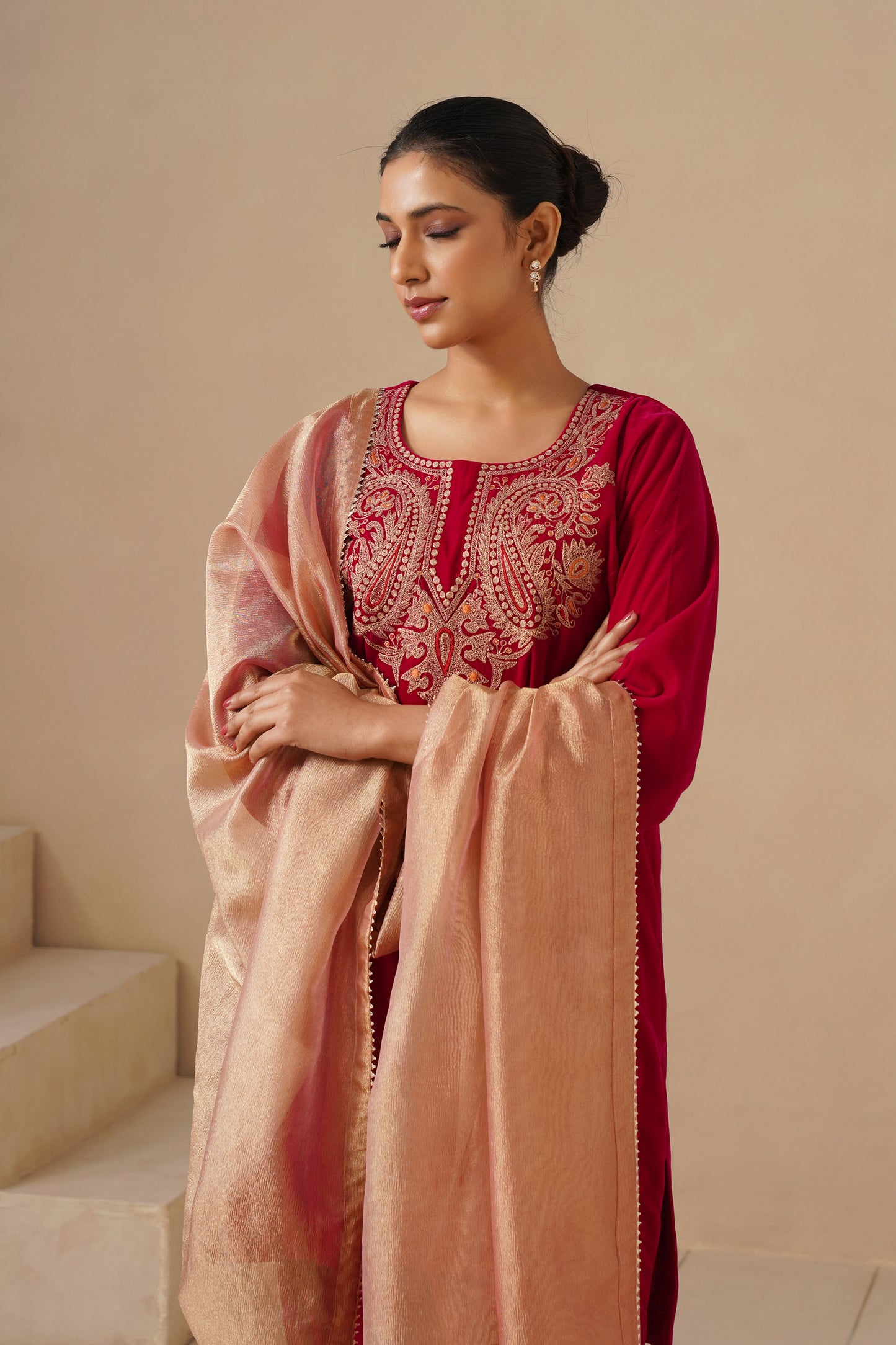 Velvet with Embroidered with Pakistani Salwar