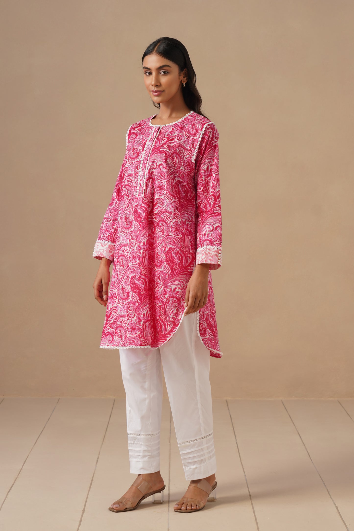 Cotton Fabric with Lases and  Pants