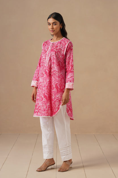 Cotton Fabric with Lases and  Pants