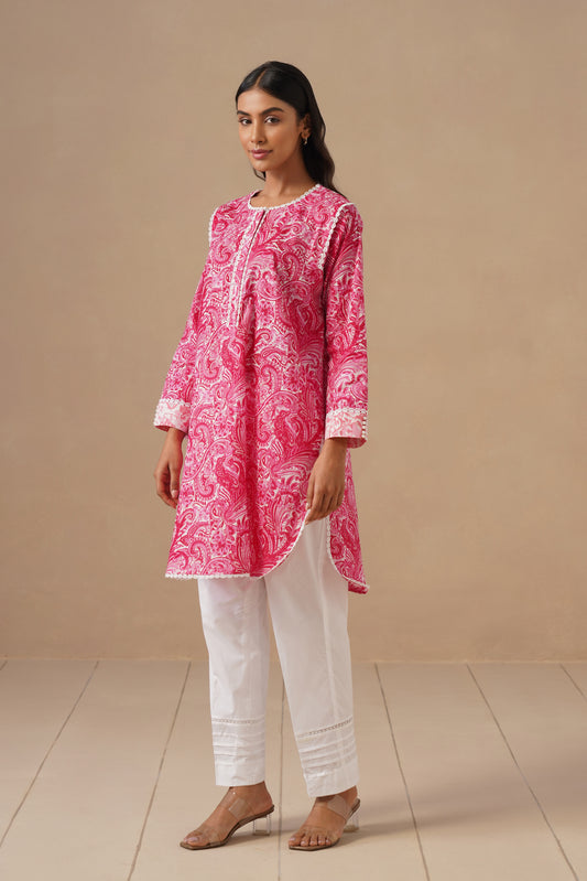 Cotton Fabric with Lases and  Pants