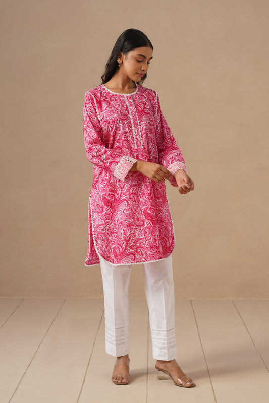 Cotton Fabric with Lases and  Pants