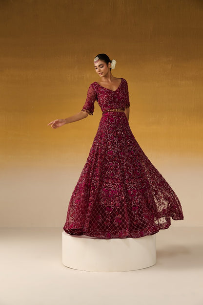Net Fabric Embroidered